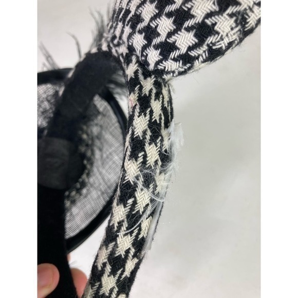 Houndstooth Mickey Ears Black White Disney Parks Stylish Classic Hat Cap DAMAGED - Picture 7 of 10